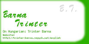 barna trinter business card